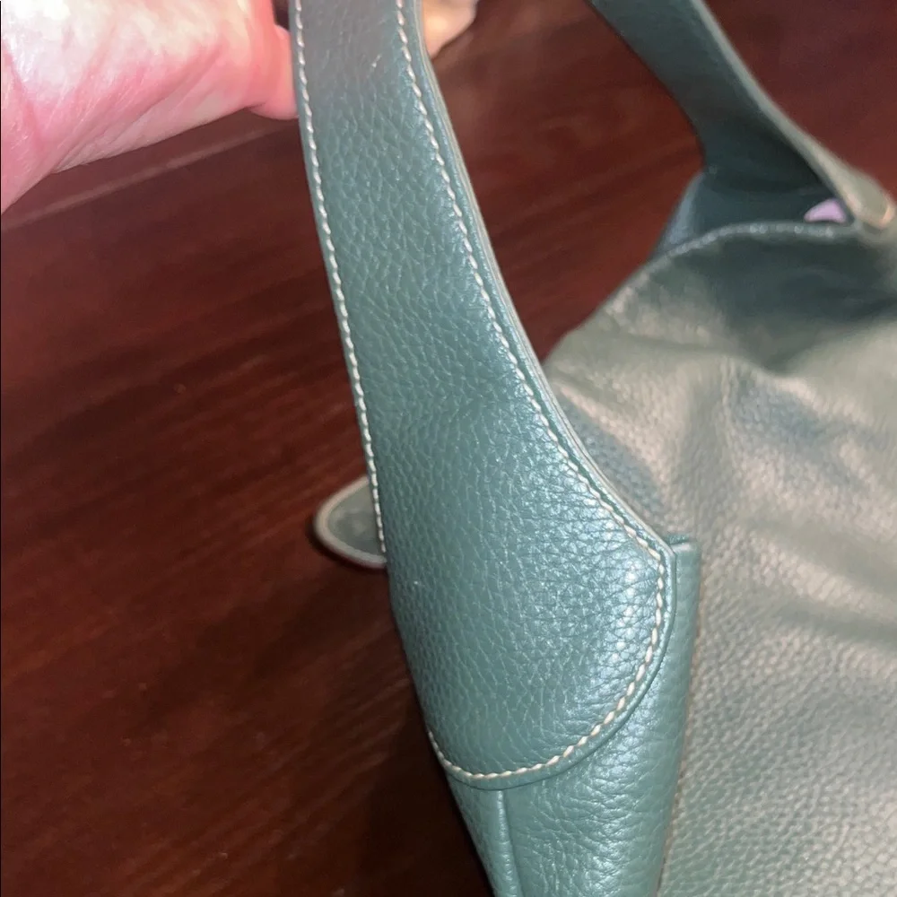 Dooney & Bourke Green Leather Hobo with Gold Hardware